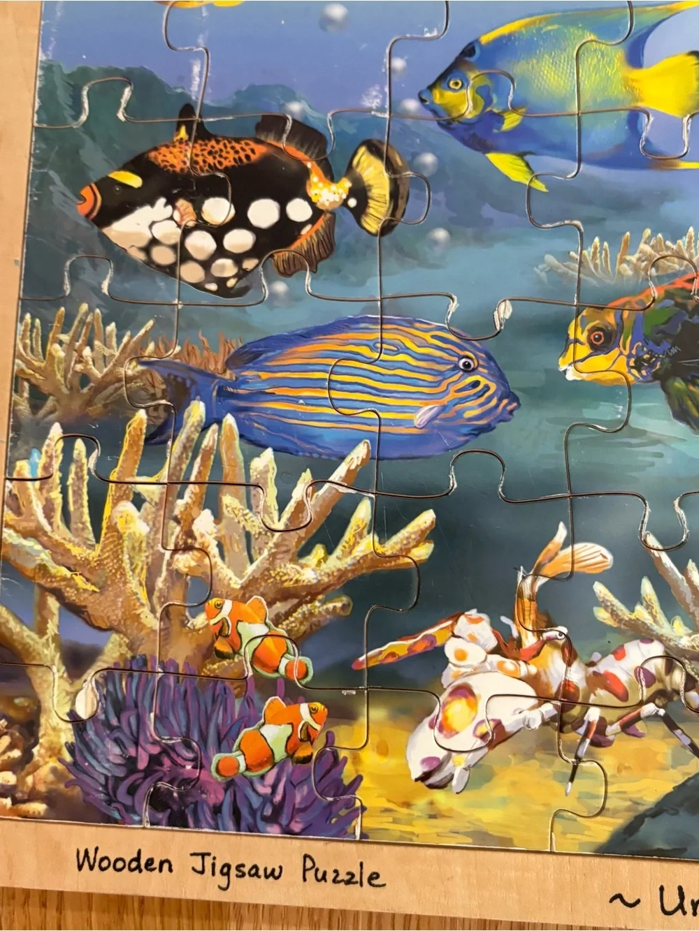 Melissa & Doug Ocean Sea Life Puzzle Underwater Wooden Tray